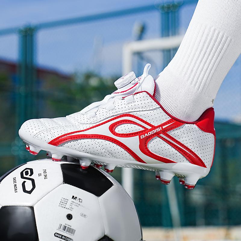 Kids Soccer Shoes Society TF/FG School Football Boots Cleats Grass Sneakers Boy Girl Outdoor Athletic Training Sports Footwear Size 28-39