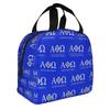 APO Coeducational Fraternity Lunch Bag Men Women Alpha Phi Omega Thermal Cooler Insulated Lunch Box for Adult Office