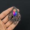 Rainbow Solar Quartz 999 Copper Wire Wrapped Pendant, Handmade Gemstone Pendant Jewelry, Gifts For Wife Brand New Pendant