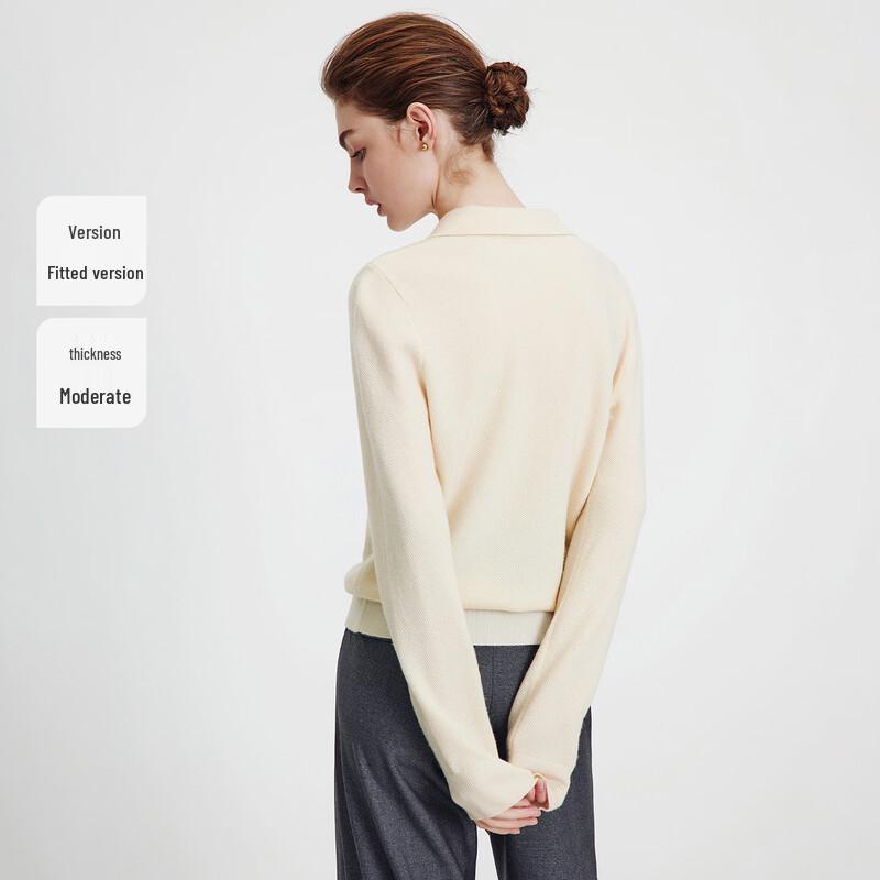 Navigare Women's 100% Wool Polo Knit Sweater