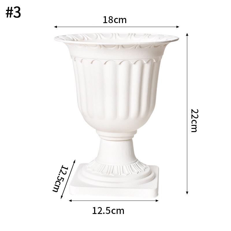 Nordic Flower Vase Plastic Plant Pot Aesthetic Immitation Ceramic Flowerpot Flower Arrange Ornament Desktop Decor Wedding Table