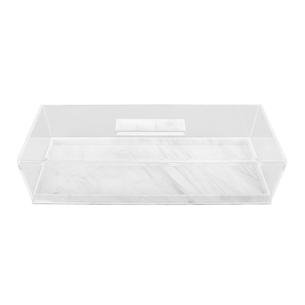 Top Handle Pastry Display Case Rectangular Dessert Holder Tray Clear Cake Platter Pastry Serving
