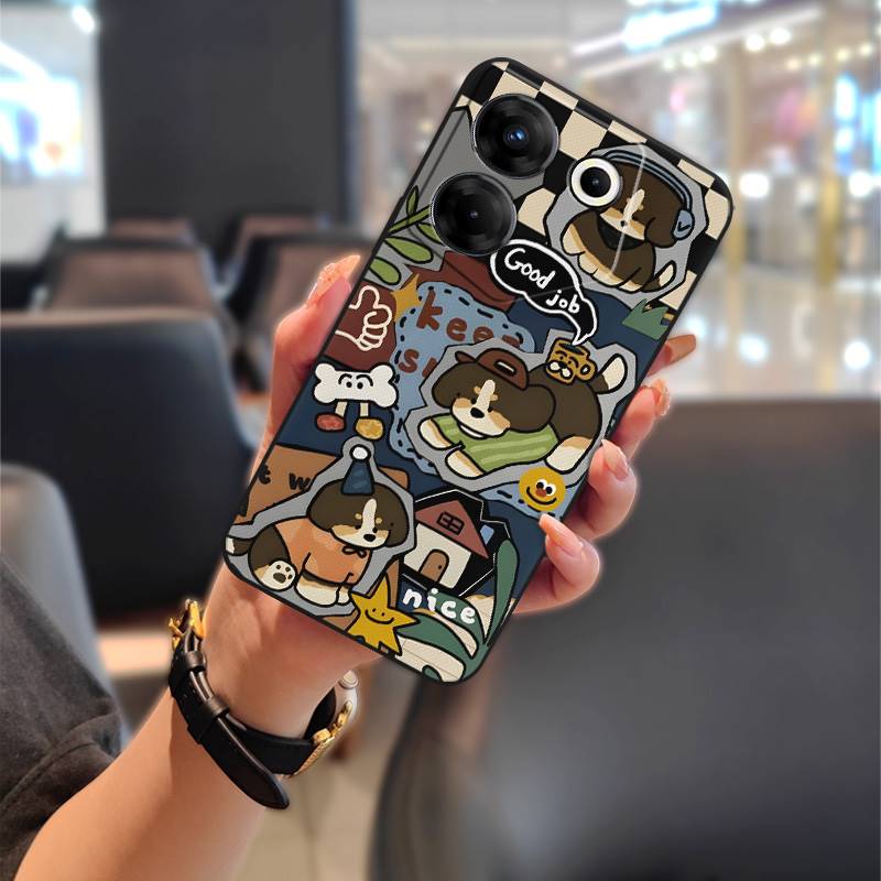 Silicone Durable Phone Case For Tecno Camon20 Pro 5G/CK8n Full Wrap Phone Pouch Cartoon Fashion Design Back Cover Cute