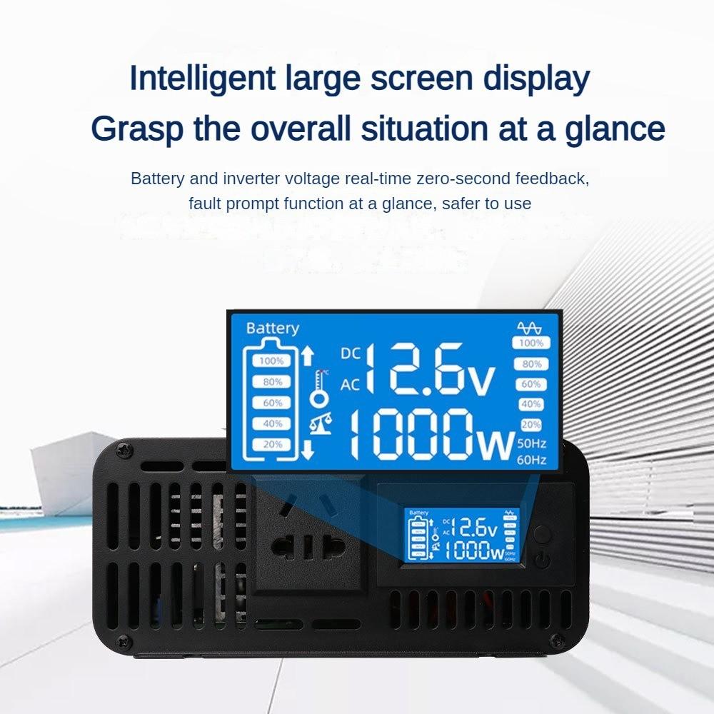 High Power Pure Sine Wave Inverter Portable Car Converter Universal Power Supply Voltage Transformer
