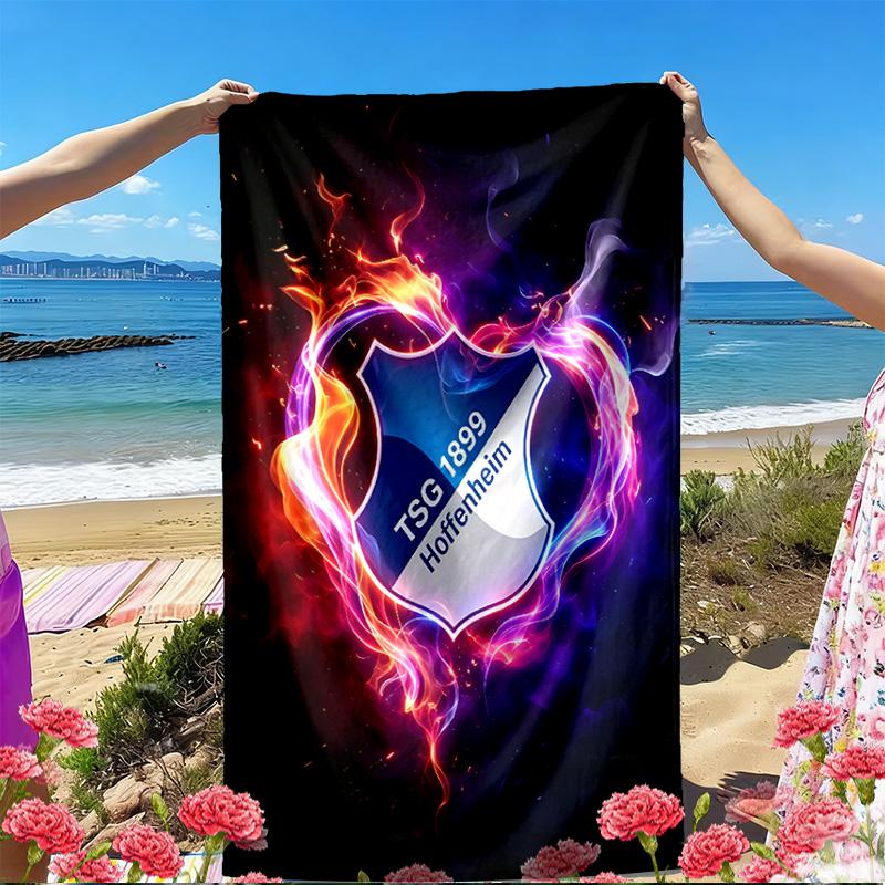 TSG 1899 Hoffenheim Print Beach Towel, Versatile Lightweight Absorbent Beach Towel for Pool Surf Yoga Bathroom, Perfect Birthday Holiday Gift
