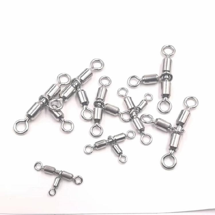 10pcs Saltwater Fishing Rolling Swivels Fishing Rig Line Connector Fishing Tackle Accessories Rotating Crossline Swivels