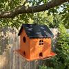 Squirrel Proof House Shape Bird Feeder Large Capacity Hanging Bird Feeder Outdoors