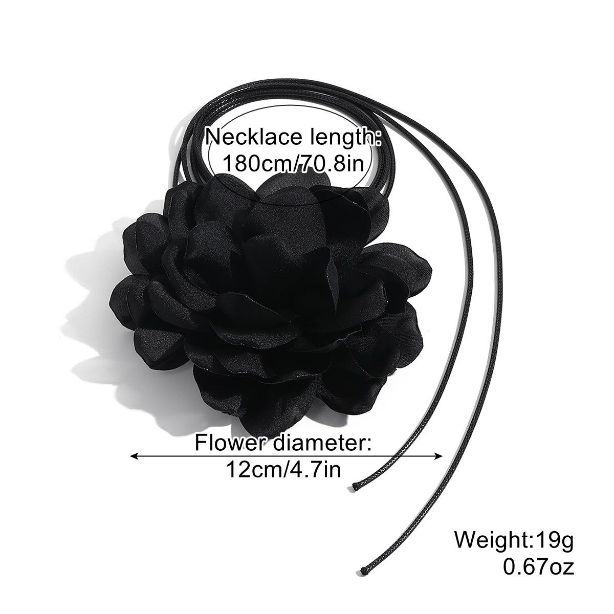 Ожерелье для женщин Ожерелье с цветком-призраком Розовый чокер Тканевое цветочное кружевное ожерелье Ожерелье с цветком Красивое элегантное ожерелье для нее