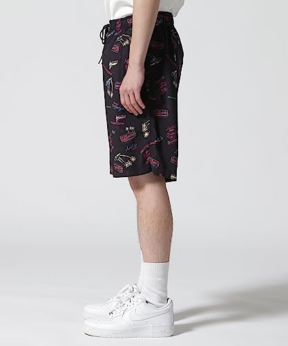 Avirex AVIATOR'S DINER ALOHA SHORT PANTS, Men's, Size M, 010, Black, 783-3113018