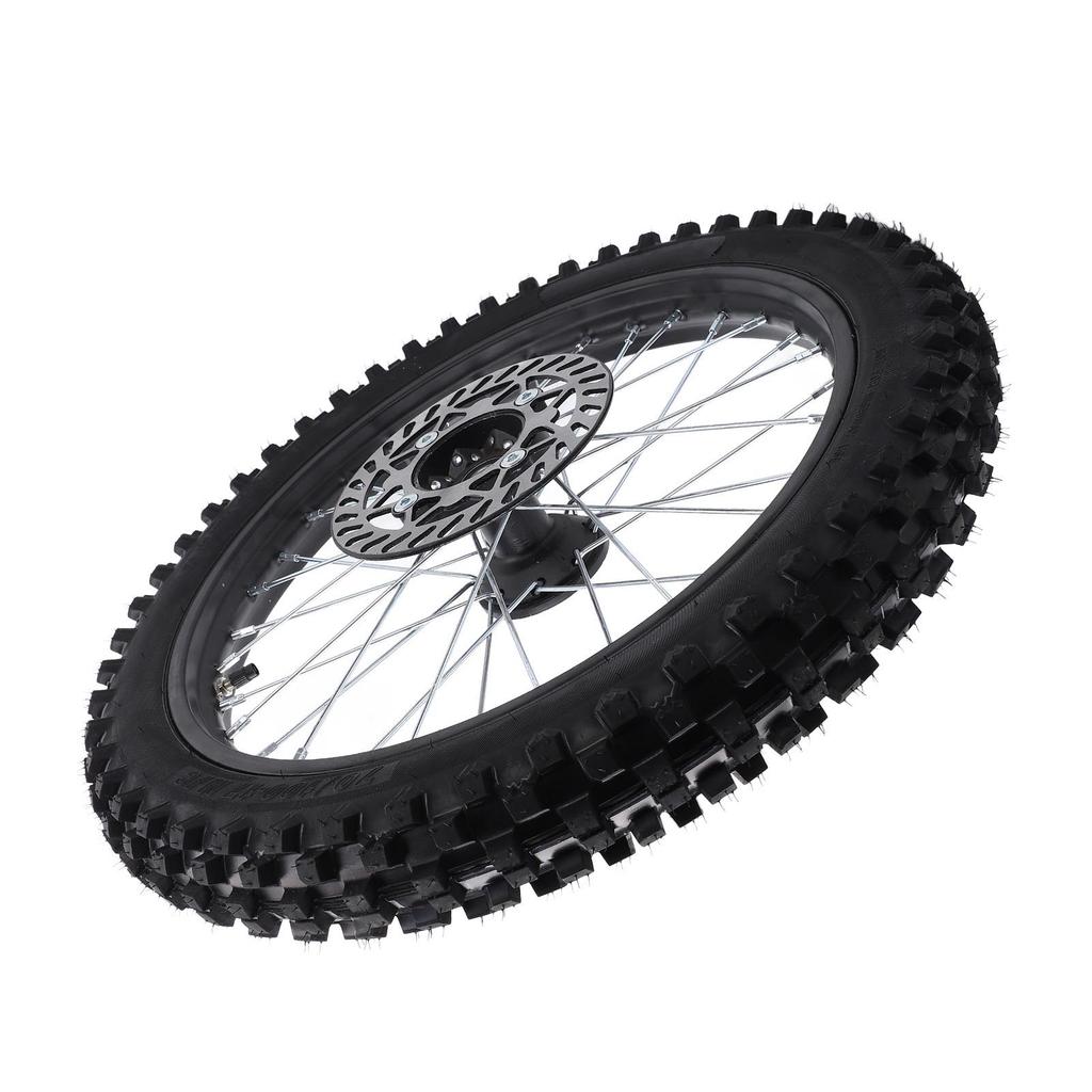 17 Inch Front Wheel Assembly 70 100 17 2.75 17 Tire Inner Tube 15mm Rim Axle with Brake Rotor for Pit Dirt Bike