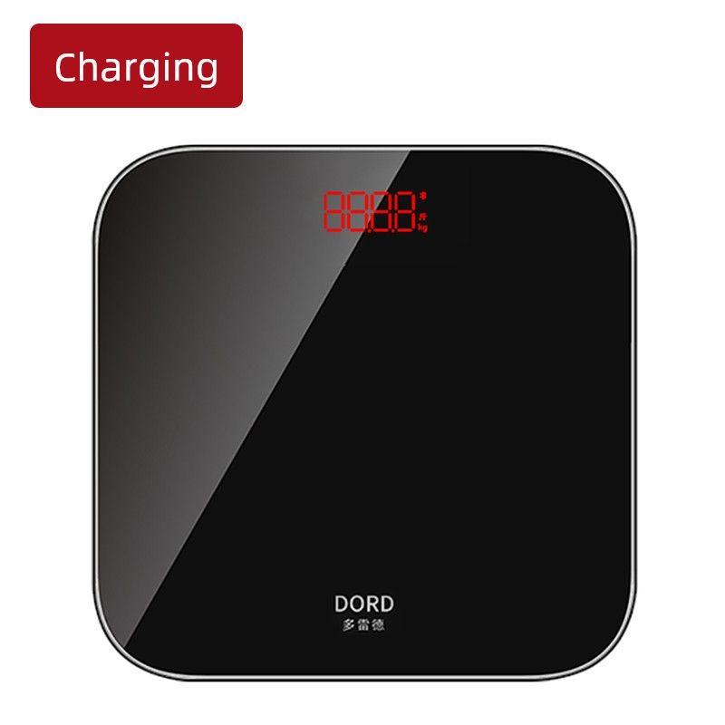 German Doride Electronic Weighing Scale Small For Home Precision Body Scale High Precision Smart Charging Durable Black - Rechargeable Model USB charging