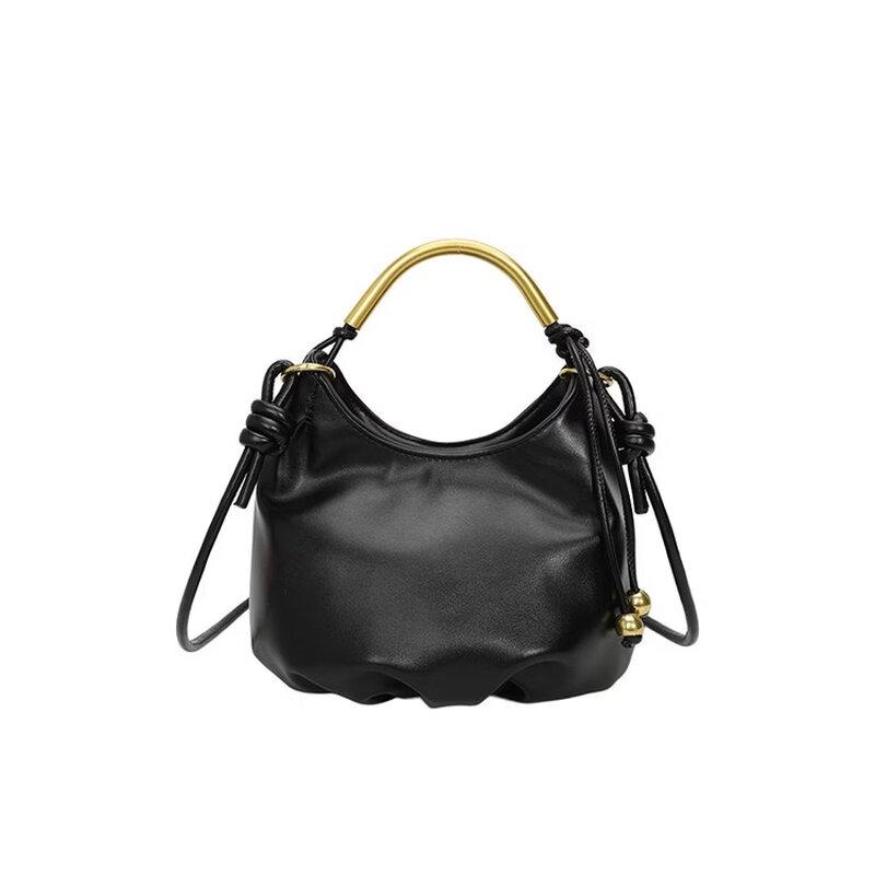 OGAR Retro Pleated Basket Crossbody Bag Medium