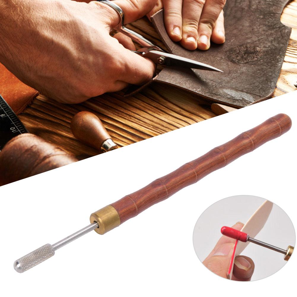 Sandelholzgriff Kantenfärbe Stiftapplikator DIY Lederhandwerk KantenbehandlungswerkzeugeRot