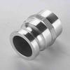 Cam Lock Type F 2'' Cam Groove Couplings Al Camlock Hose Fittings Pipe Couplings (2Inch-F200-2pcs), Silver