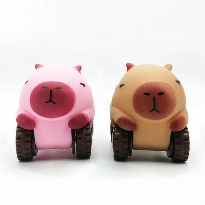 Car Capybara Decompress Cute Funny Toy Capybara Kneadle Stretch-Relief Toy Creative Cartoon Soft Mochi Stress Easing Doll Gift