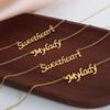 European & American High-End Titanium Steel Gold Letter Pendant Necklace for Women