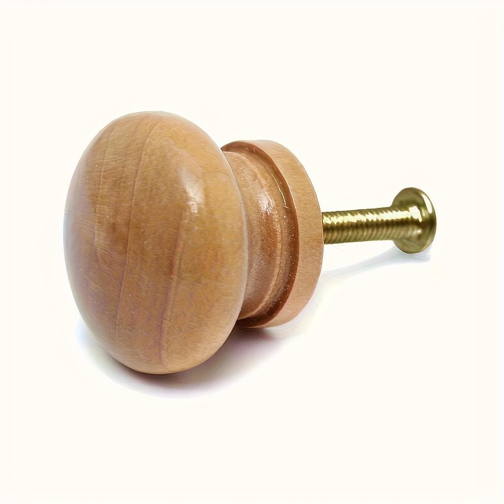 12pcs Solid Wood Handles with Screws, Suitable for Drawers, Wardrobes, and Storage Boxes - Furniture and Shoe Cabinets with Dual Hole Design