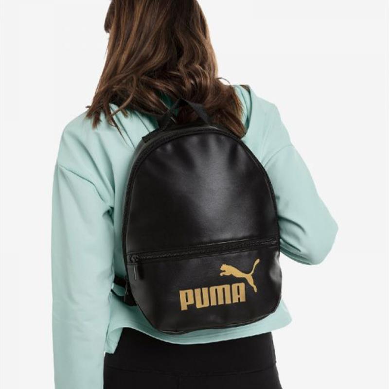 Puma Logo Zipper Closure Polyester Backpack Unisex Backpacks Black 075952-01