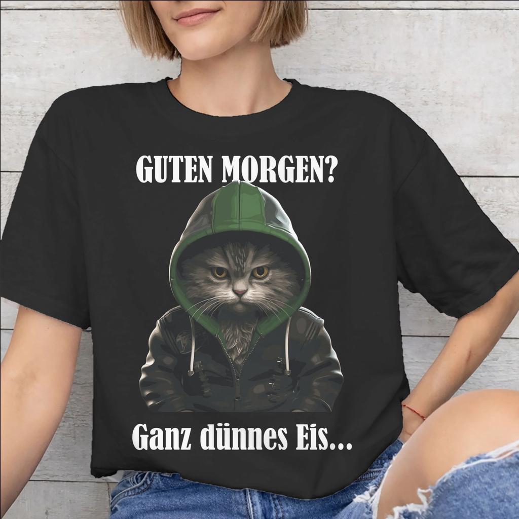 Unisex Unisex Guten Morgen Ganz Dnnes Eis Shirt 100 Cotton Graphic TShirt Clothing Outfits