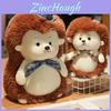 Charming Hedgehog Plush Toy Soft Animal Doll In Blue And Brown Bow Tie Designs