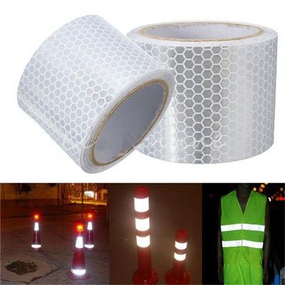 1 m x 5 cm autocollant réfléchissant bande réfléchissante de sécurité pour voiture vélo autocollants bande rouleau avertissement de sécurité décoration de voiture