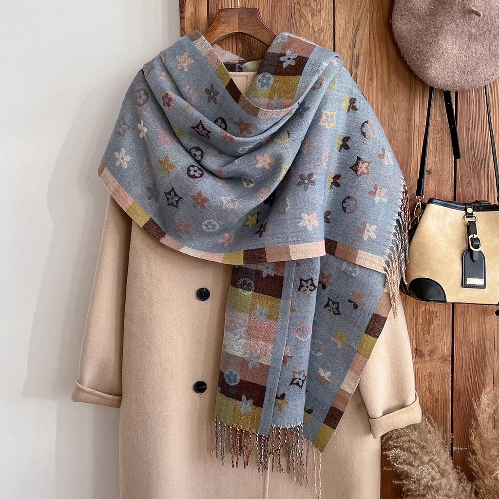 New Brand National Style Cashmere Scarf Winter Women Shawls Warm Blanket Wraps Female Foulard Bandana Thick Scarves
