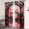 2PCS Vintage Sakura Party Curtains – Polyester Sakura-Themed Drapes for Bedroom & Living Room Decor