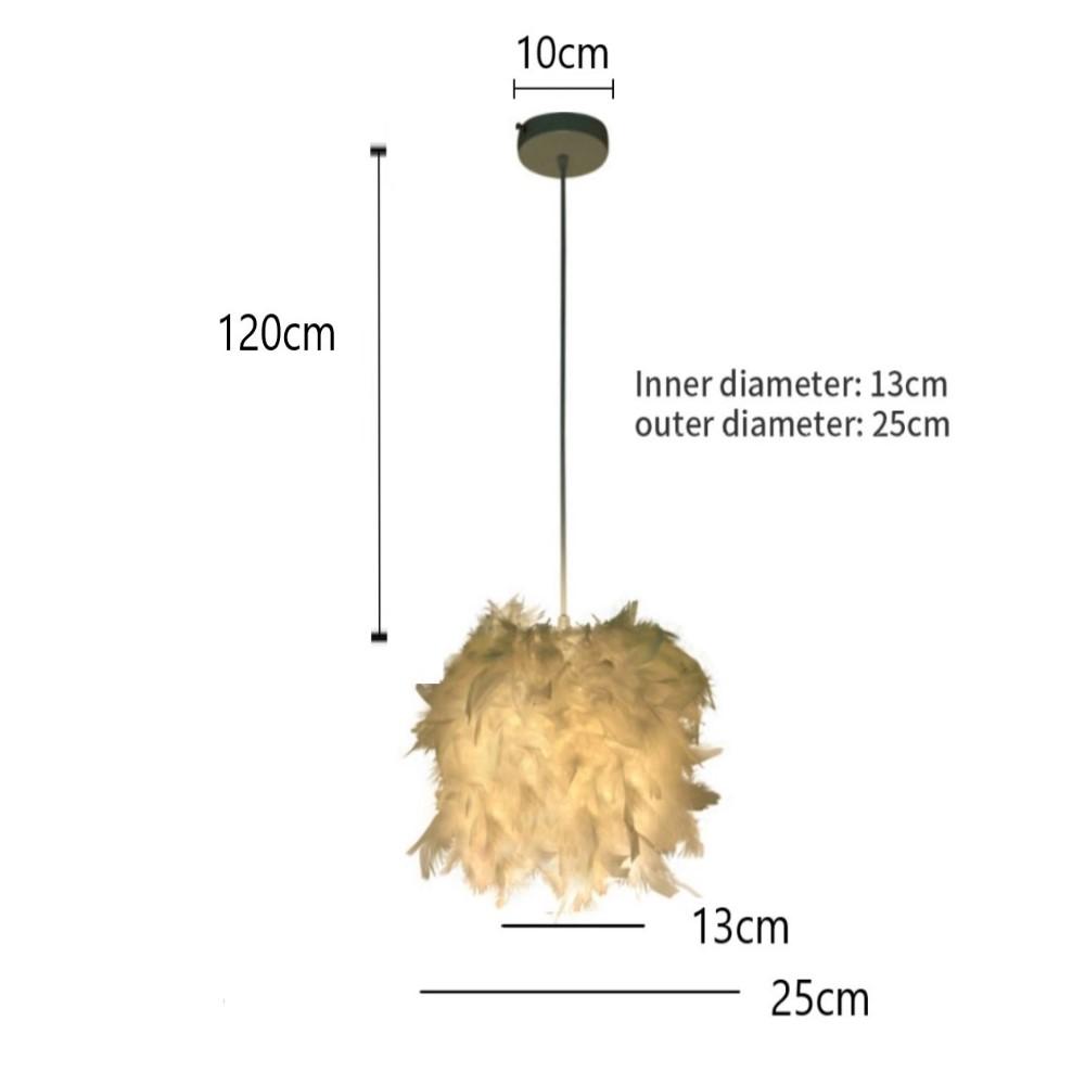 Modern Feather LED Pendant Light E27 Lamp Holder Fairy Hanging Lamps Goose Bedroom Dining Room Loft Ceiling Nordic Chandelier