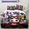 3pcs Duvet Cover Set (1*Duvet Cover + 2*Pillowcase, Without Core), The Nightmare Before Christmas Print Soft All‑Season Bedding Set, Home Bedroom Deco