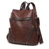 Anti-theft Backpack Women's PU Backpack Large Capacity Lightweight Travel Bag Student Schoolbag