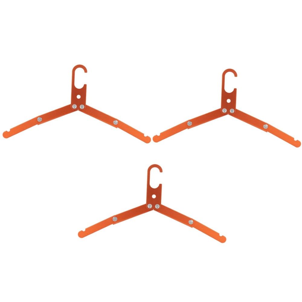 3 Pcs Aluminum Alloy Folding Hanger Non Slip Heavy Duty Portable Drying Rack Windproof Hook Compact Travel Hangers Camping