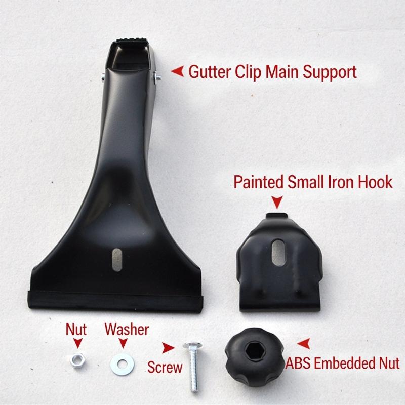 Aluminum Rain Gutter Mounting Brackets Support For Vehicle Luggage Rack Travel And Outdoor Adventures No Drill Required