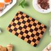 Solid Wood Checkerboard Cutting Board Splicing Color Fruits Tray Chopping Block  Baby Food