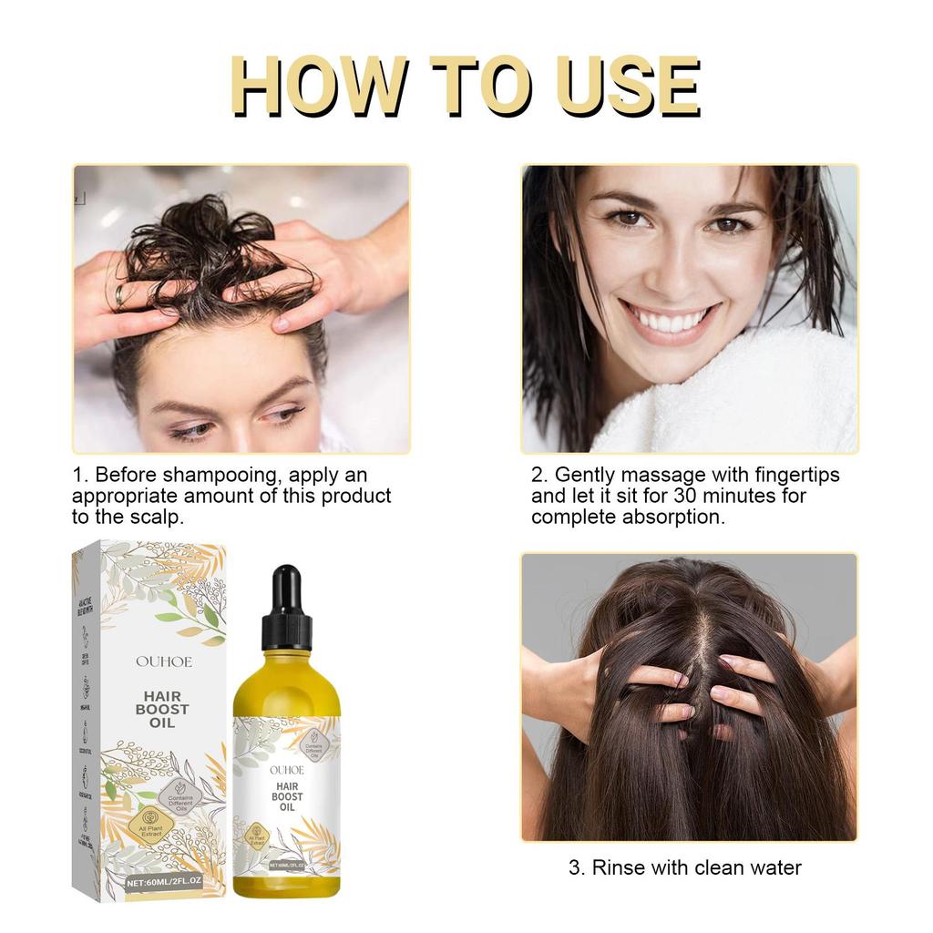 OUHOE Hair Care Essential Oil, Hair Nourishing, Supple and Shiny, Improving Hair Texture, Moisturizing Care Essential Oil
