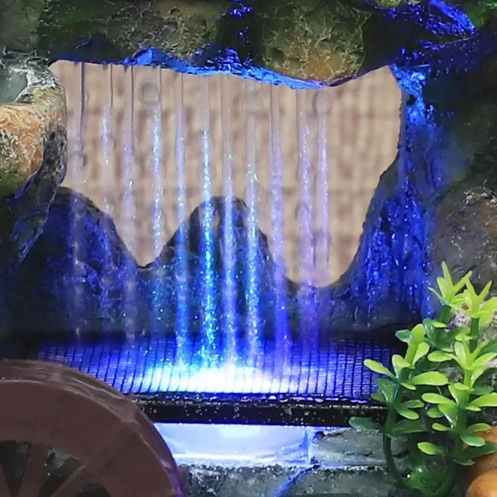Creative Feng Shui Flowing Water Fountain Desktop Resin Rockery Landscape Waterfall Crafts with 7-Color Led Change Best Gift
