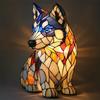 For Cat Dog Night Stands Table Lamps Stained Resin Tabletop Light Decoration