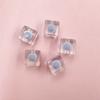 Moda Semplice Quadrato 12mm Braccialetto Fai da Te Moda Viso Luminoso Accessori Gioielli Acrilico Fatto a Mano Trasparente 5 Pezzi Materiale per Creazione Gioielli Squisiti