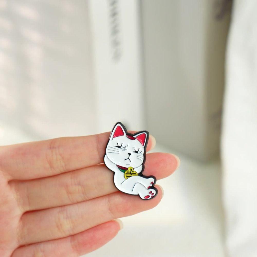 DIY Enamel Pins Turbo Granny Cat Spying Metal Badge New Lapel Pin  Clothes Decoration