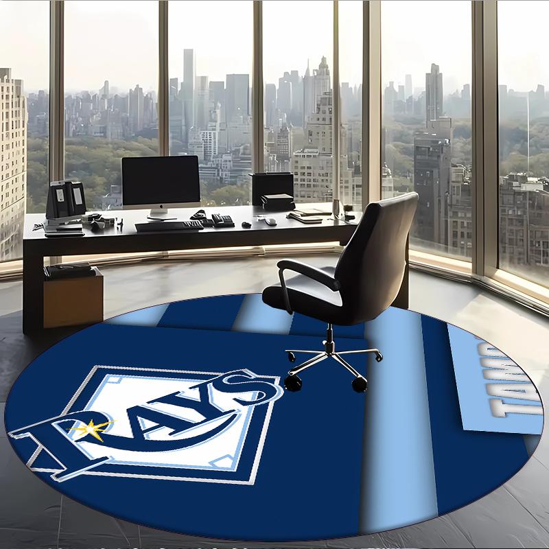 Tampa Bay Rays (19) Round Office Rug Decorative Floor Rug for Office Bedroom Living Room and Home Space