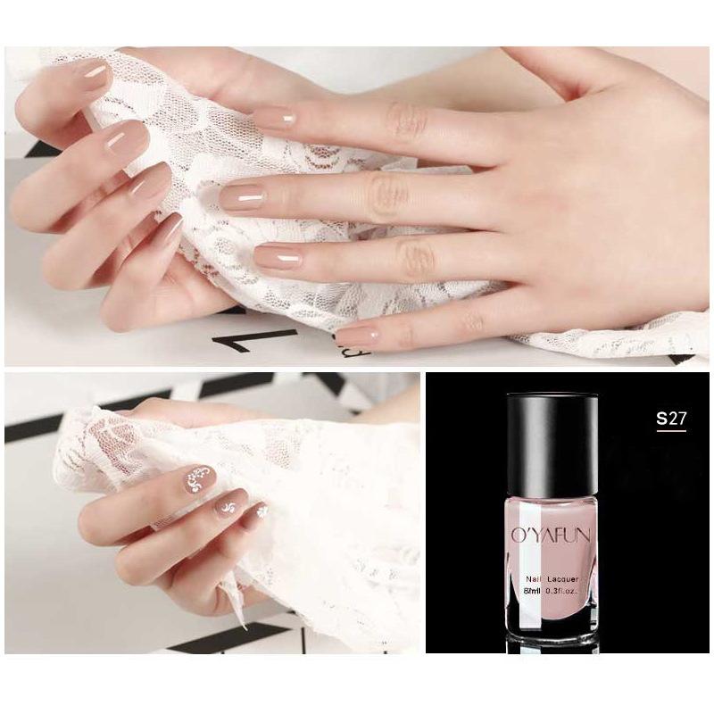 

Нюдовый разрываемый лак для ногтей, новый стиль, желе без запаха, быстросохнущий прозрачный лак для ногтей без запекания S27