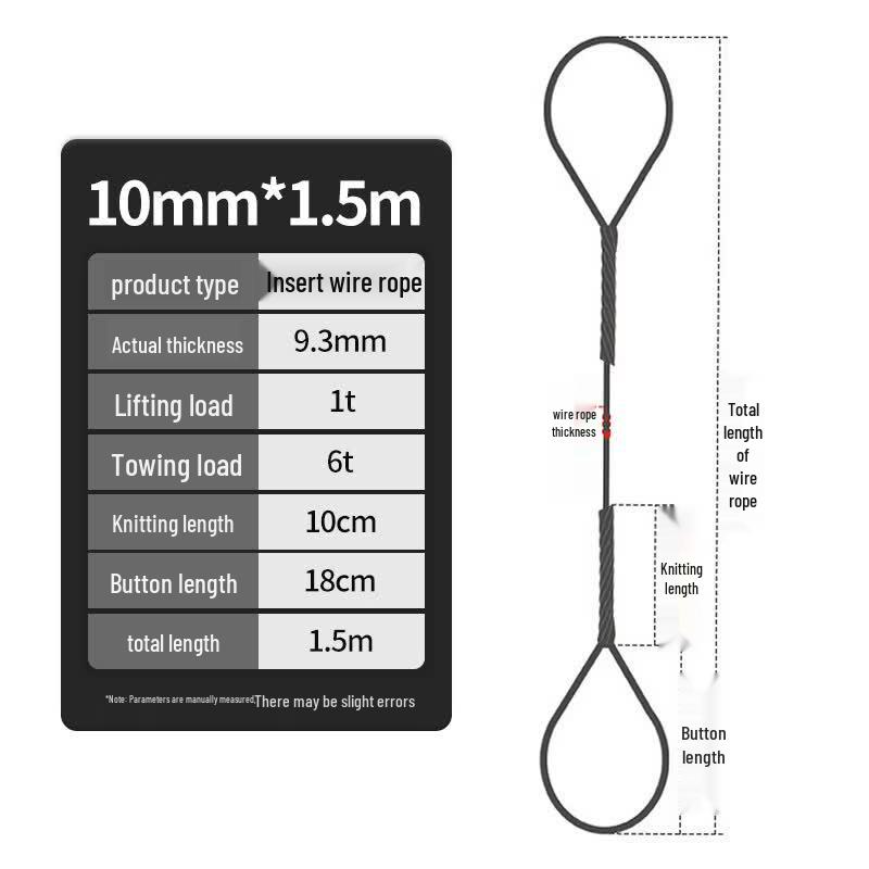 Hand-Woven Double Loop Steel Wire Rope Lifting Sling
