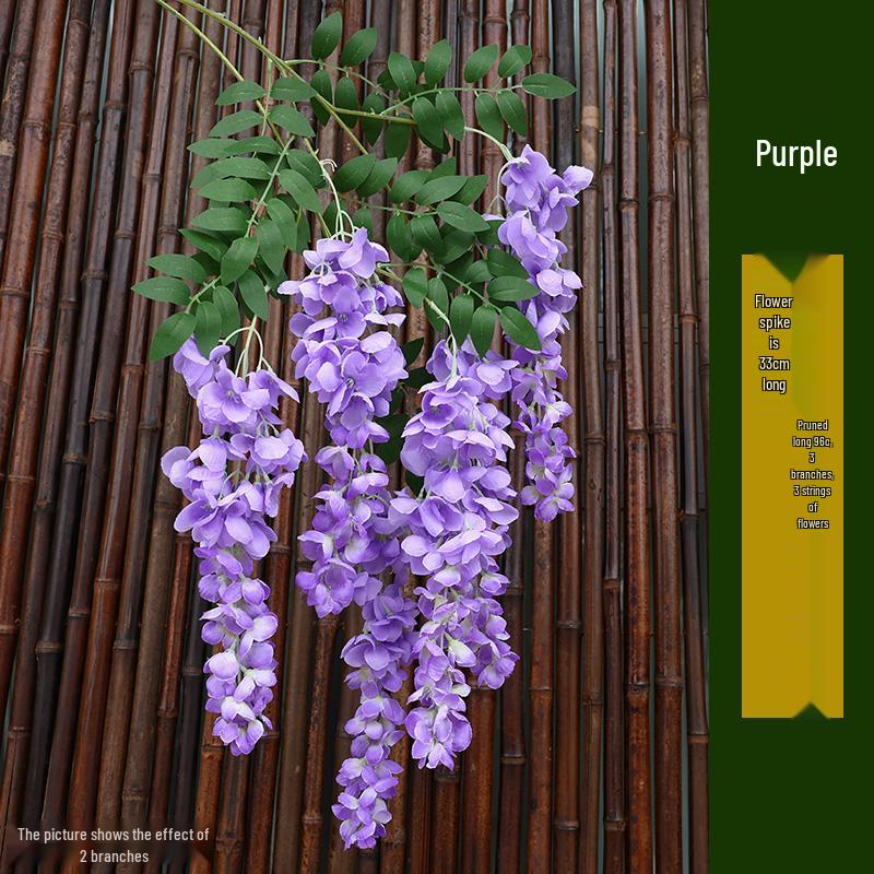 Wisteria Artificial Vine Hanging Flower Decoration for Ceilings and Pipe Covers