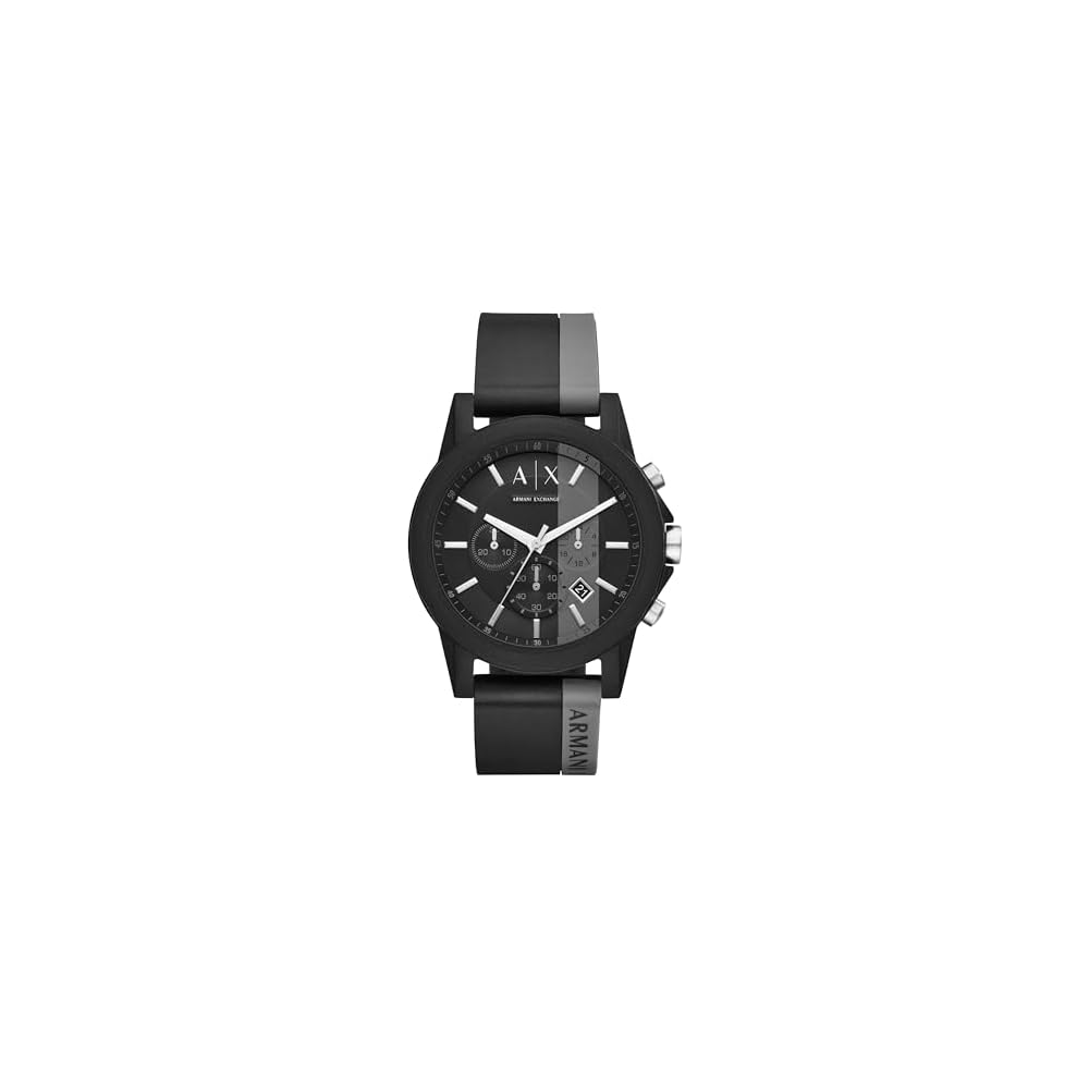 Armani Exchange AX1331 Men s Analog Watch Silicone Strap Black
