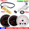 85mm Auto Car Gauge 3-in-1 Tachometer Fuel Level Voltmeter 7 Color Light Multimeter with Sensor 0-190ohm Boat/Yacht 12V