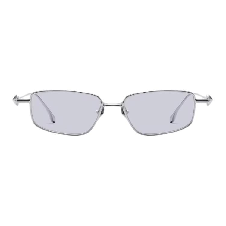 Gentle Monster Bold Series Minimalist Personality Design Titanium Alloy Square Sunglasses Unisex Sunglasses Bright-Silver SAGA02(V)