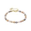 Bracelet - LUXENTER - AFRICA Essence - Brown Crystal - 18K Yellow Gold Finish - 16–19 Cm