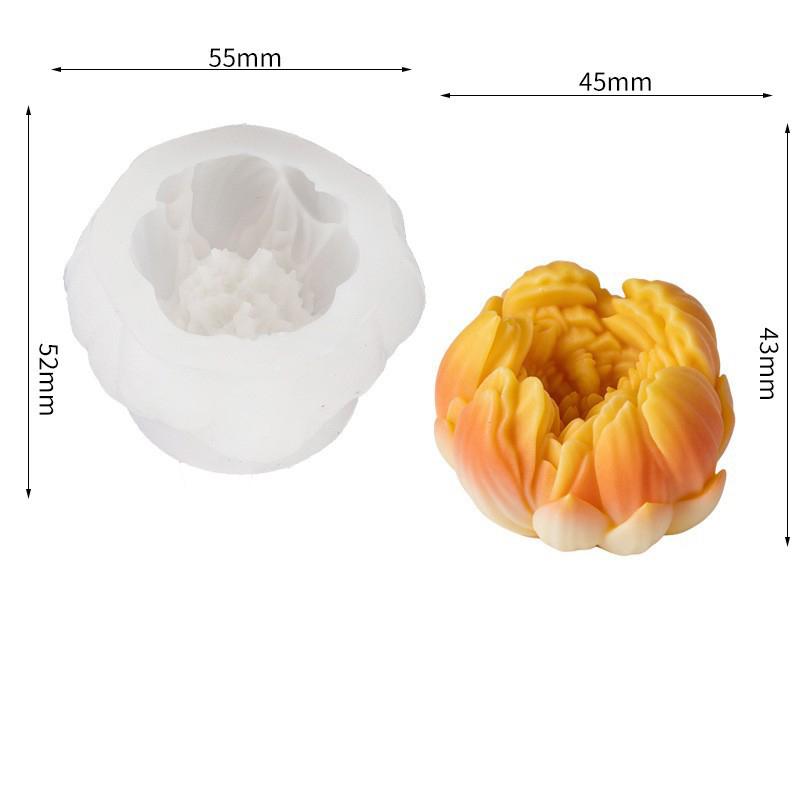 Scented Candle Mold Scented Diffuser Candle Mold Diy Flower Silicone Mold Silicone For Baking Candle Making Aromatherapy белый