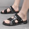 Fashion Trendy Design Men's Sandals Comfortable Beach Sandals Non Slip Driving Men's Two Piece Slippers Platform Sandals Zapatos Hombre