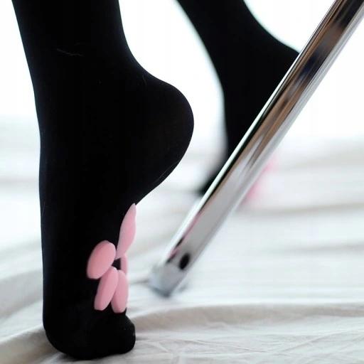 Cute Kawaii Anime 3D Cat Paws Over Knee Socks - Black 65