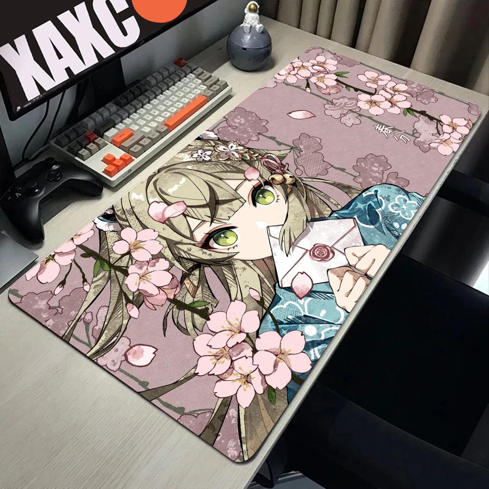 Genshin Impact Pattern Kawaii Game Mouse Pad Extra Large Walnut Two-dimensional Mousepad Keyboard E-Sports Desk Mat XXL